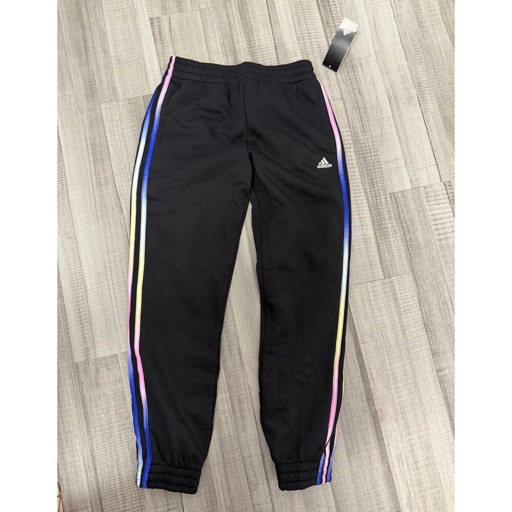Girls adidas rainbow stripe joggers size xl nwt